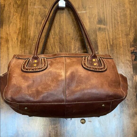 Fossil Brown Leather Very Cool Large Bag - Picture 1 of 8